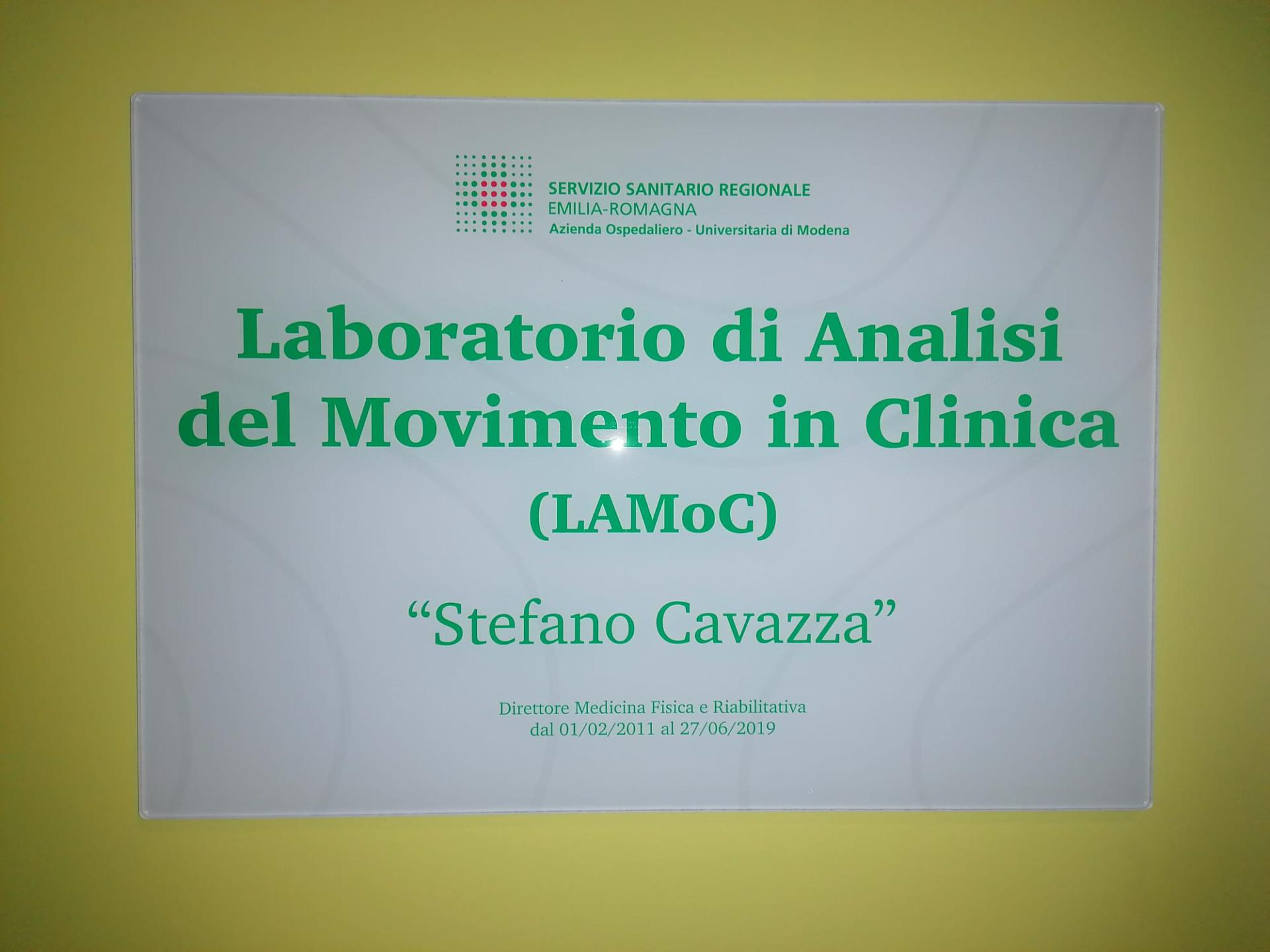 Dedicato il laboratorio di analisi del movimento di Modena al Dott. Stefano Cavazza